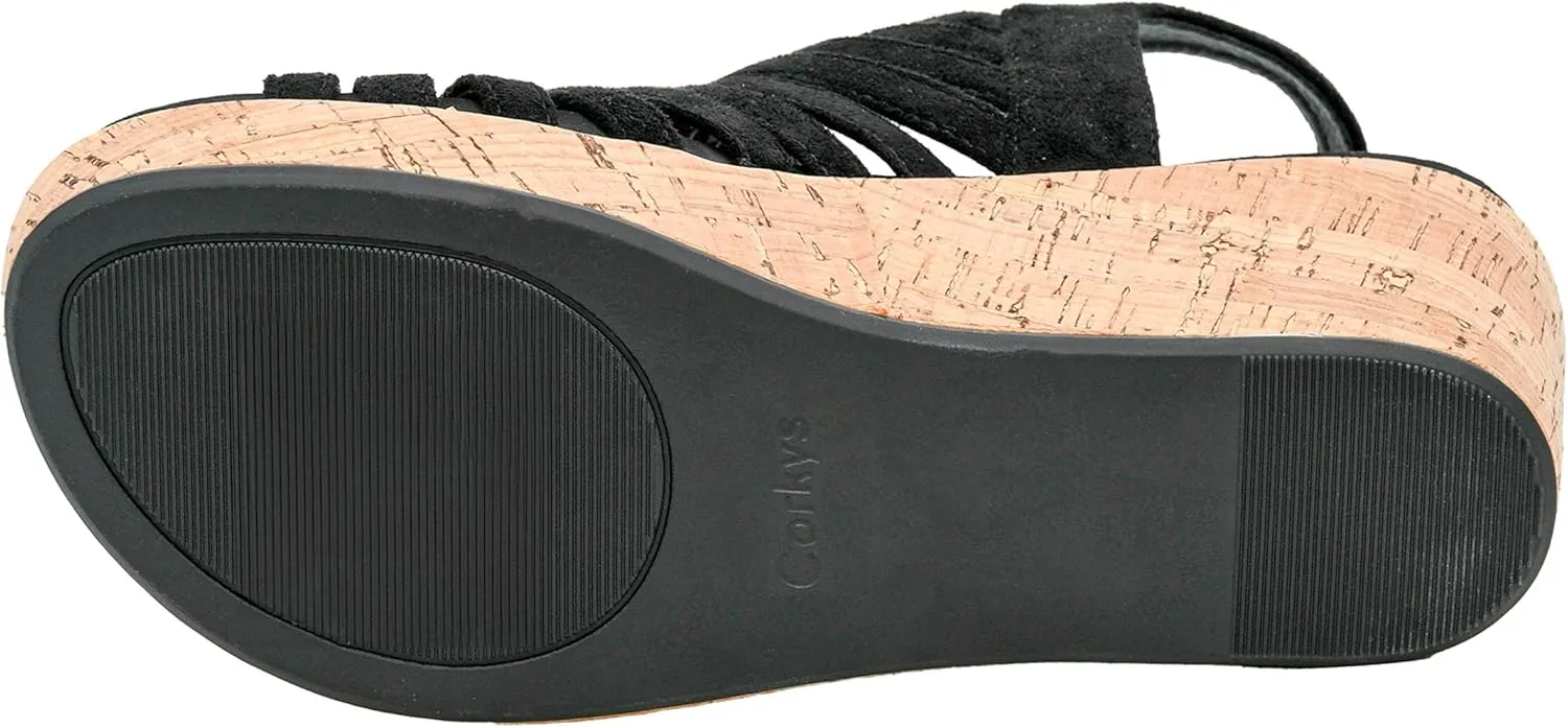 Corkys Footwear Women's Oopsie Daisey Wedge - Featuring a 2.5-Inch Heel, A Strappy and Breathable Upper, Signature Corkys Soft EVA Insoles for All-Day Wear