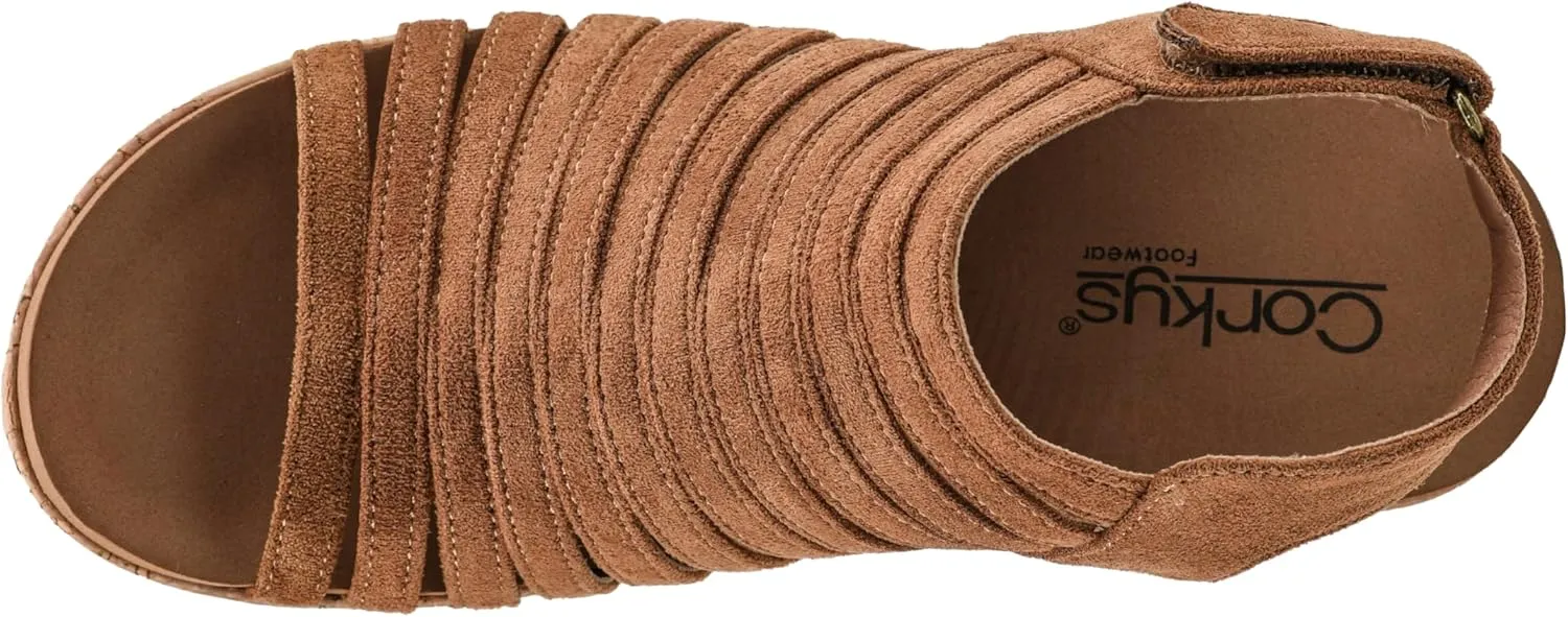Corkys Footwear Women's Oopsie Daisey Wedge - Featuring a 2.5-Inch Heel, A Strappy and Breathable Upper, Signature Corkys Soft EVA Insoles for All-Day Wear