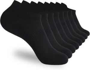 Corlap 8 Pairs Ankle Athletic Running Socks Thin Low Cut Sports Tab Socks for Men and Women