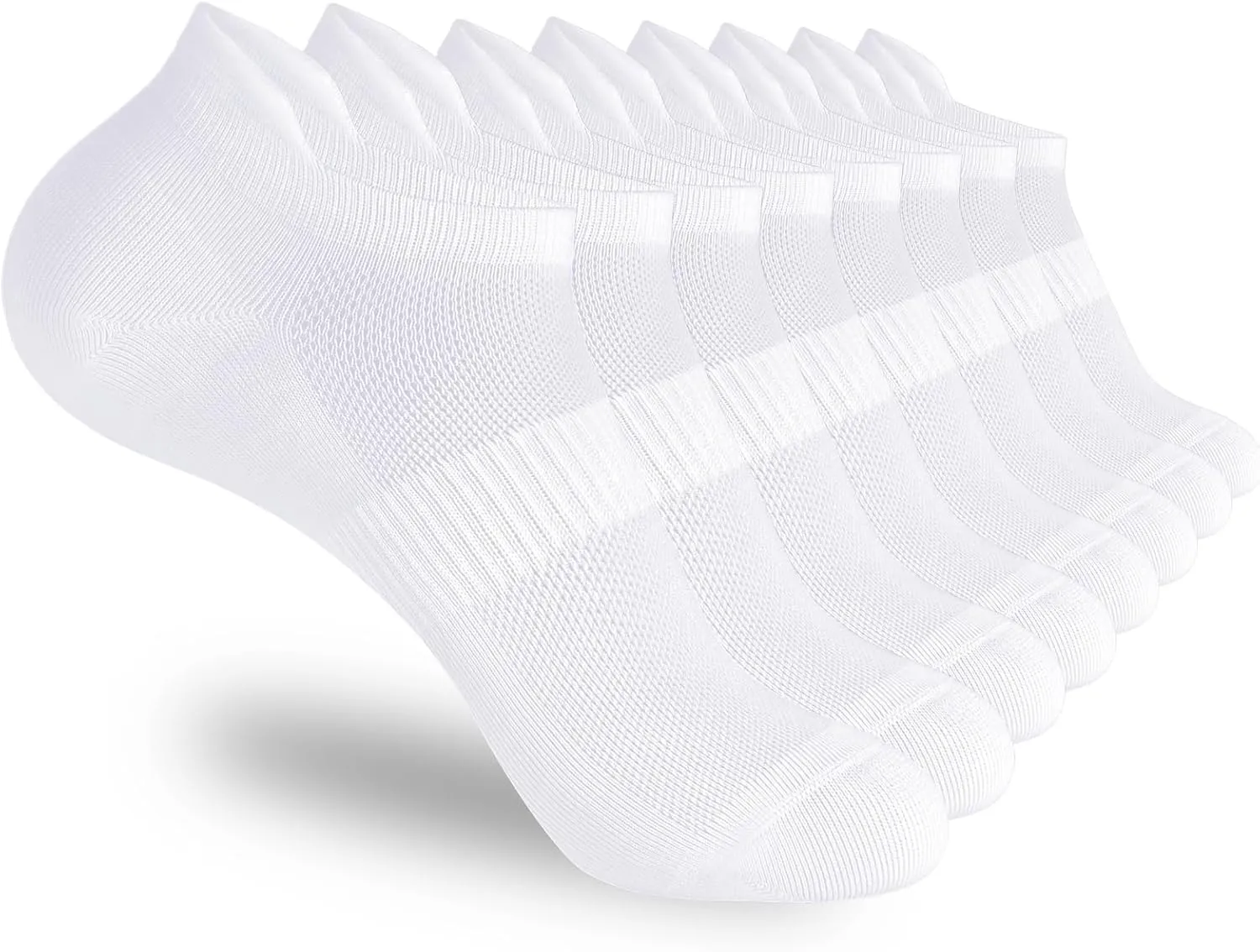 Corlap 8 Pairs Ankle Athletic Running Socks Thin Low Cut Sports Tab Socks for Men and Women