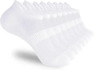Corlap 8 Pairs Ankle Athletic Running Socks Thin Low Cut Sports Tab Socks for Men and Women