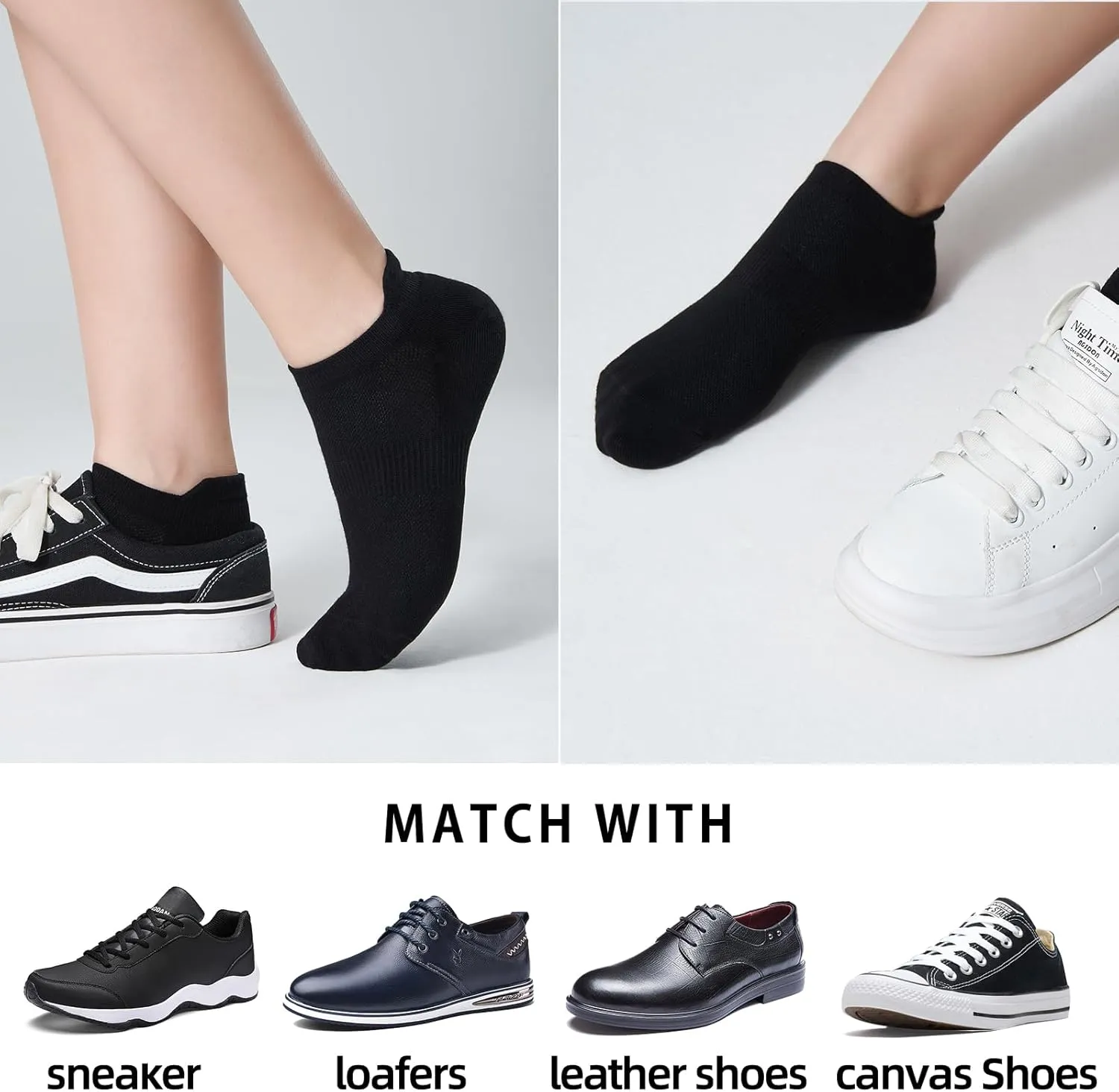 Corlap 8 Pairs Ankle Athletic Running Socks Thin Low Cut Sports Tab Socks for Men and Women