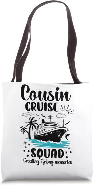 Cousin Cruise Squad 2024 Creating Lifelong Memories Matching Tote Bag