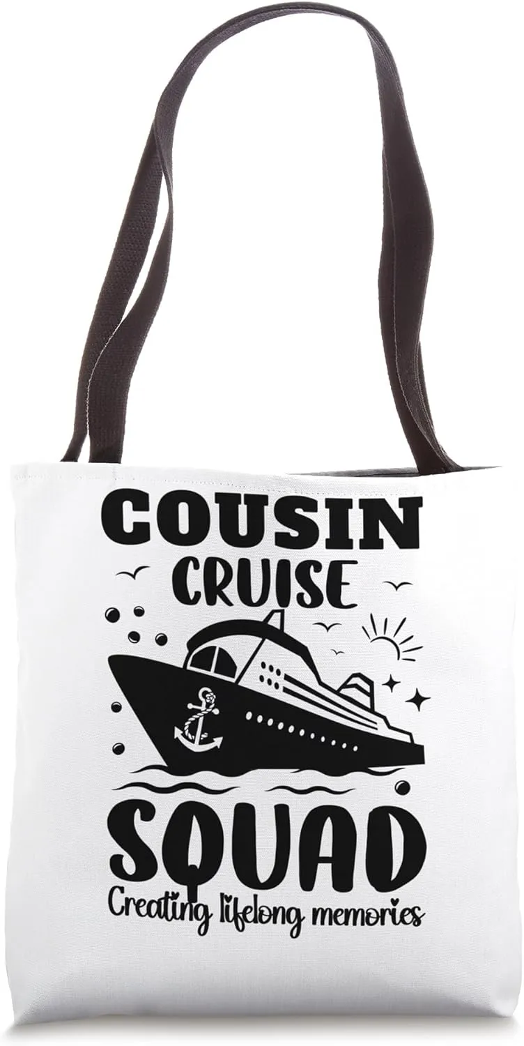 Cousin Cruise Squad 2024 Creating Lifelong Memories Matching Tote Bag