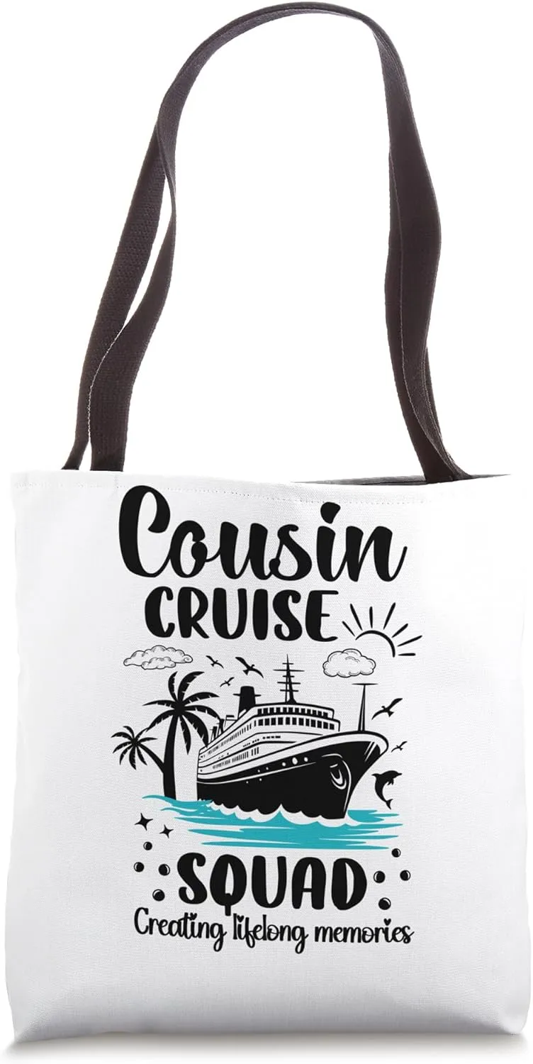 Cousin Cruise Squad 2024 Creating Lifelong Memories Matching Tote Bag