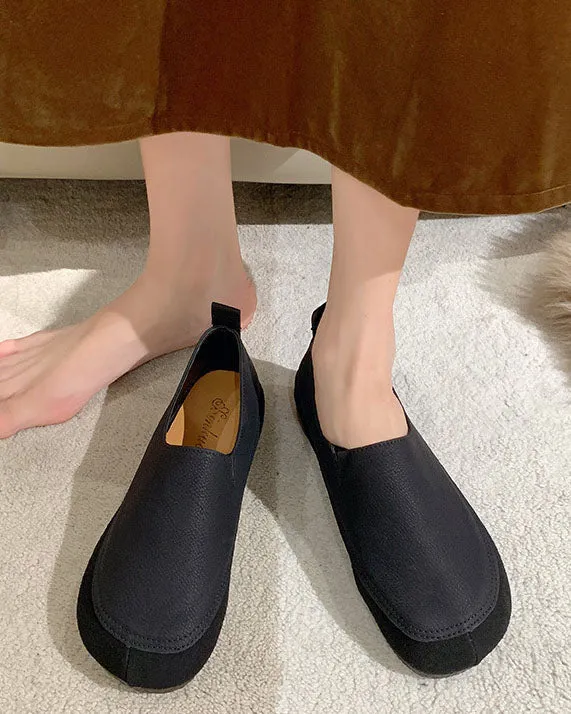 Creamtopmall Minimalist retro soft sole round toe loafers