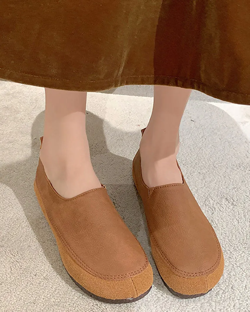 Creamtopmall Minimalist retro soft sole round toe loafers