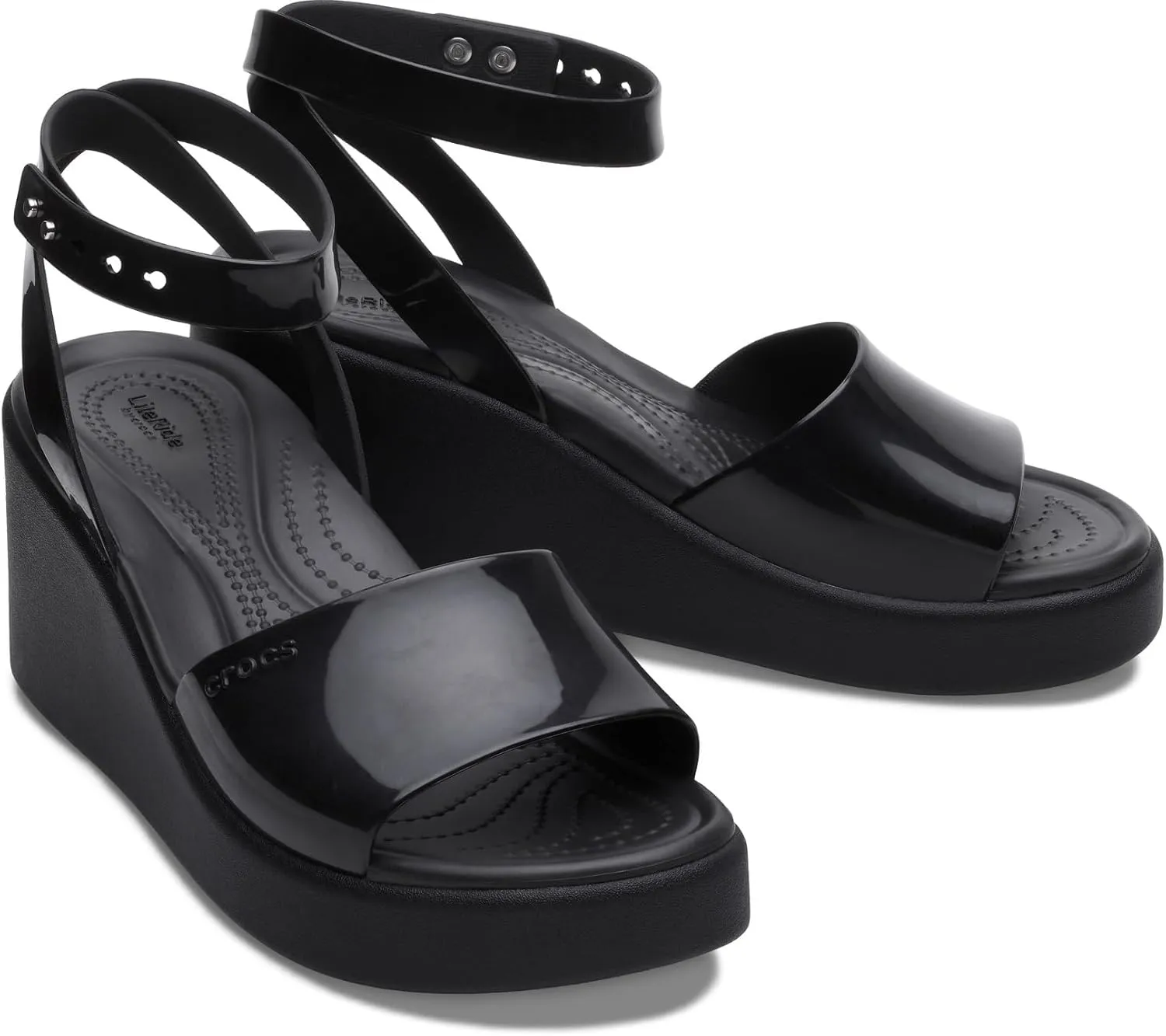 Crocs Women's Brooklyn Ankle Strap Wedges Sandal