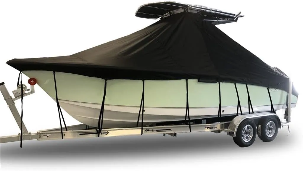 Custom Fitted 7oz 100% Polyester Boat Cover Compatible for a 2023-2024 Sea Born Fx 25 Bay in Solution Dyed Canvas. Made on Demand