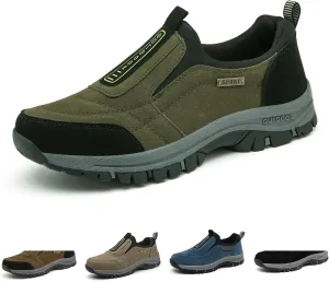 Dallader Men's Comfortable Waterproof Orthopedic Walking Shoes,Outdoor Lightweight Non Slip Hiking Loafers