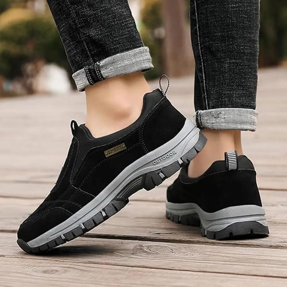 Dallader Men's Comfortable Waterproof Orthopedic Walking Shoes,Outdoor Lightweight Non Slip Hiking Loafers