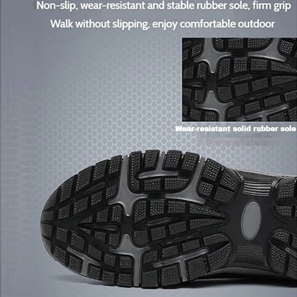 Dallader Men's Comfortable Waterproof Orthopedic Walking Shoes,Outdoor Lightweight Non Slip Hiking Loafers