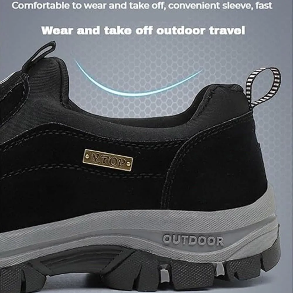 Dallader Men's Comfortable Waterproof Orthopedic Walking Shoes,Outdoor Lightweight Non Slip Hiking Loafers