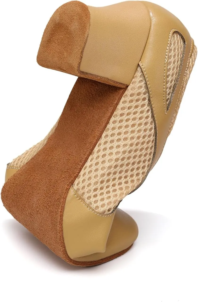Dance Shoes for Women Ballroom Practice Training Split Sole Dancing Shoes 1.5 Inch Low Heel Latin Salsa Shoes