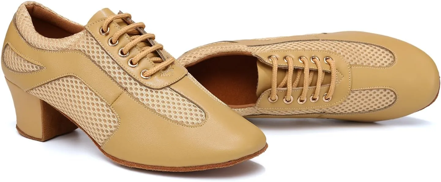 Dance Shoes for Women Ballroom Practice Training Split Sole Dancing Shoes 1.5 Inch Low Heel Latin Salsa Shoes