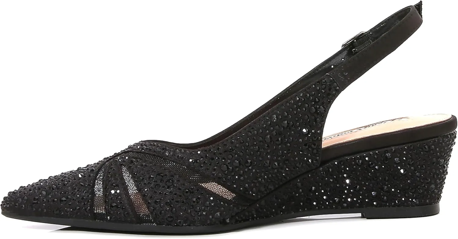 DANIELA Rhinestone Wedge Slingback