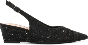 DANIELA Rhinestone Wedge Slingback