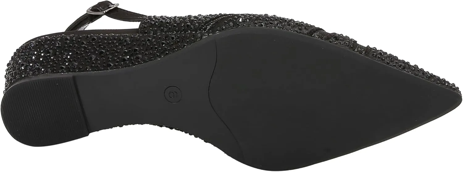 DANIELA Rhinestone Wedge Slingback