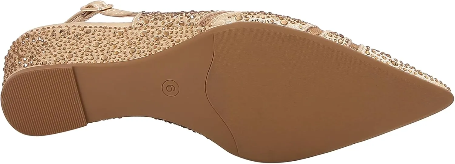 DANIELA Rhinestone Wedge Slingback