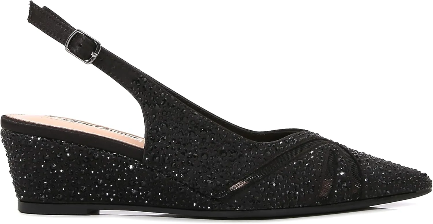 DANIELA Rhinestone Wedge Slingback
