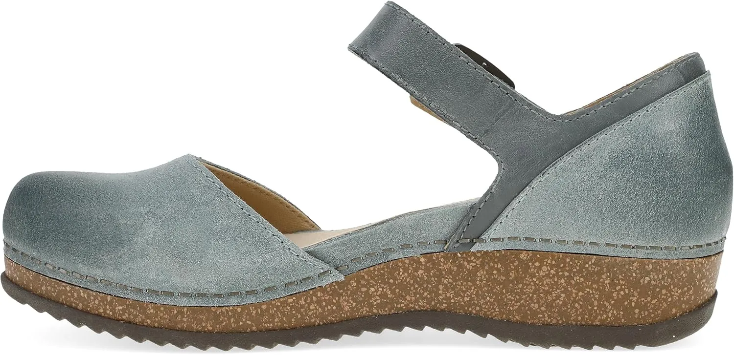 Dansko Mae Mary Jane for Women - Dual-Density Cork/EVA Midsole and Lightweight Rubber Outsole Provide Durable and Comfortable Ride on Patented Stapled Construction