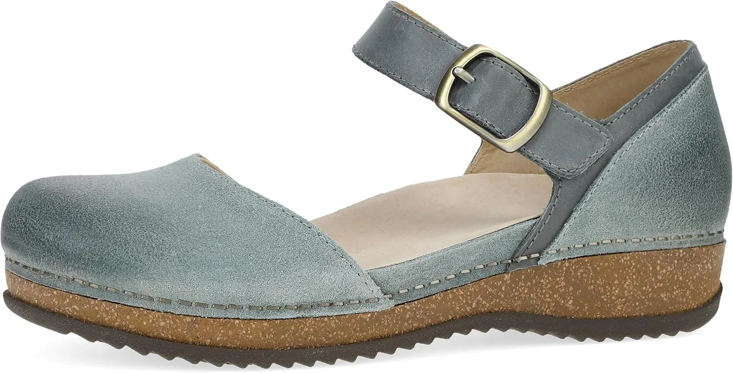 Dansko Mae Mary Jane for Women - Dual-Density Cork/EVA Midsole and Lightweight Rubber Outsole Provide Durable and Comfortable Ride on Patented Stapled Construction