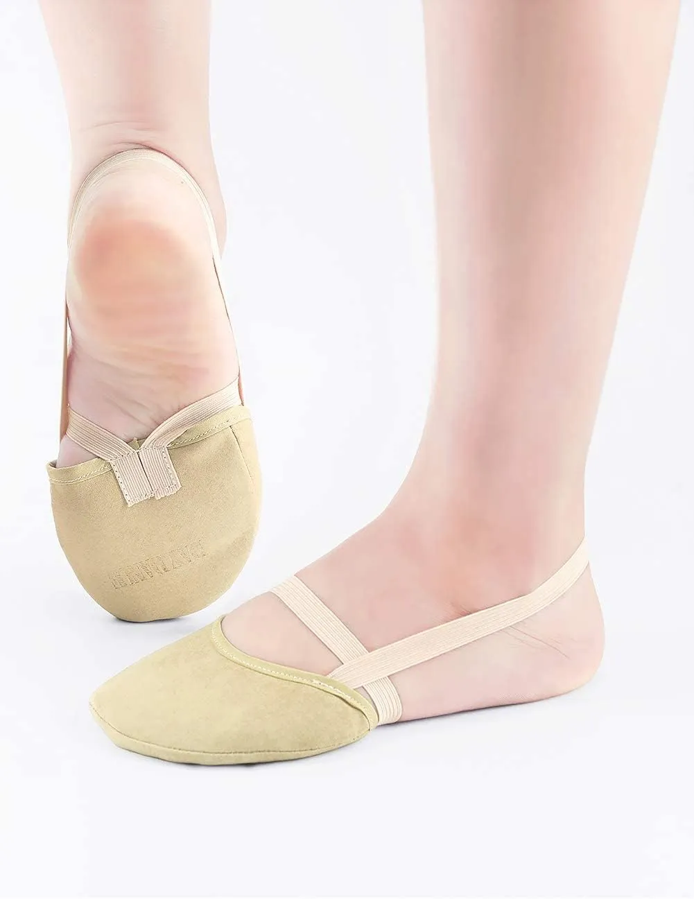 Daydance Women Girls Rhythmic Gymnastic Shoes Microfiber Lyrical Half Toe Shoes