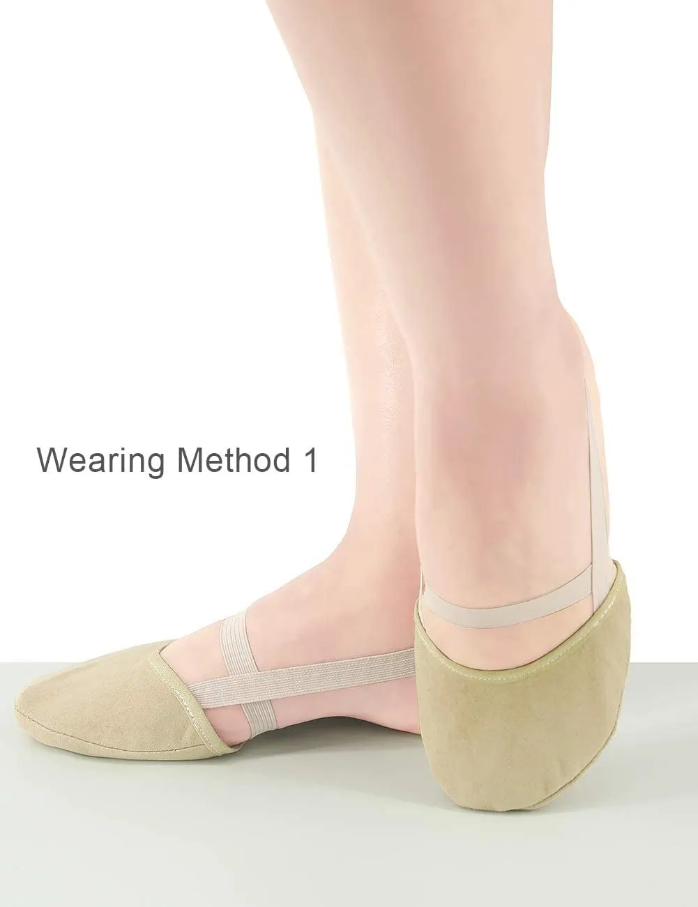 Daydance Women Girls Rhythmic Gymnastic Shoes Microfiber Lyrical Half Toe Shoes