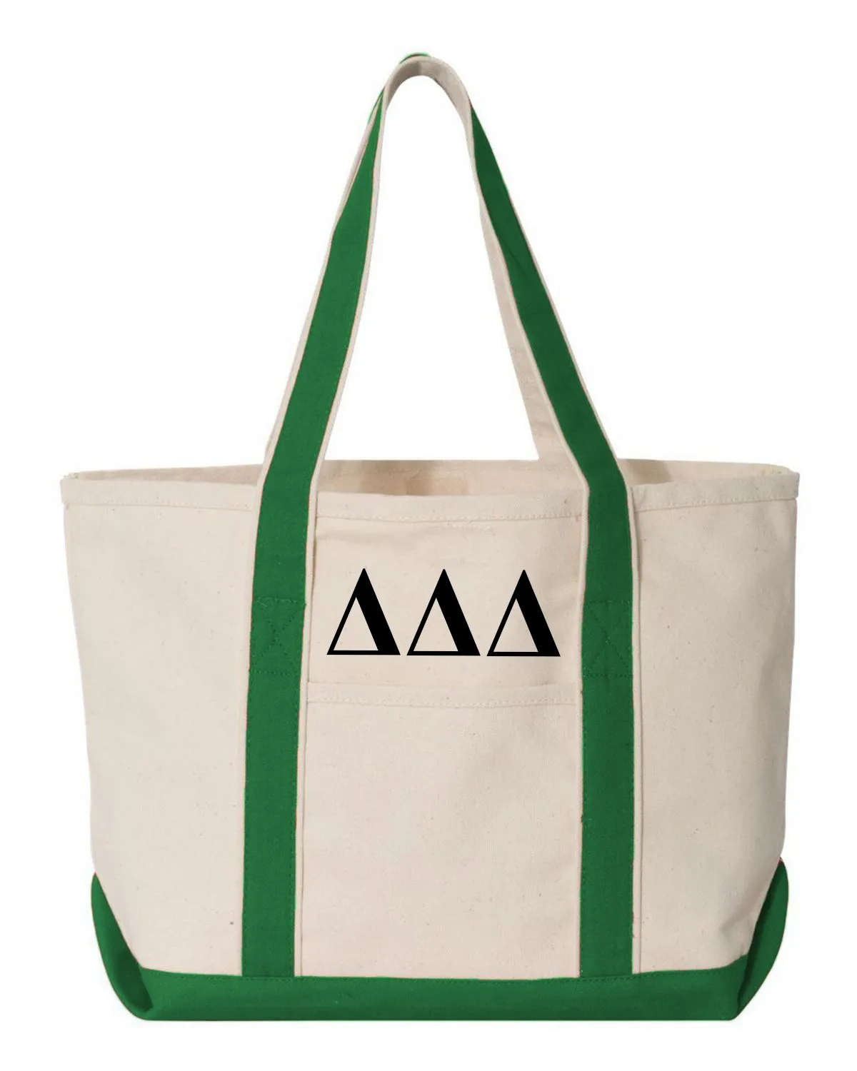 Delta Delta Delta Clover Boat Tote - Large