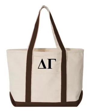 Delta Gamma Chocolate Boat Tote - Large