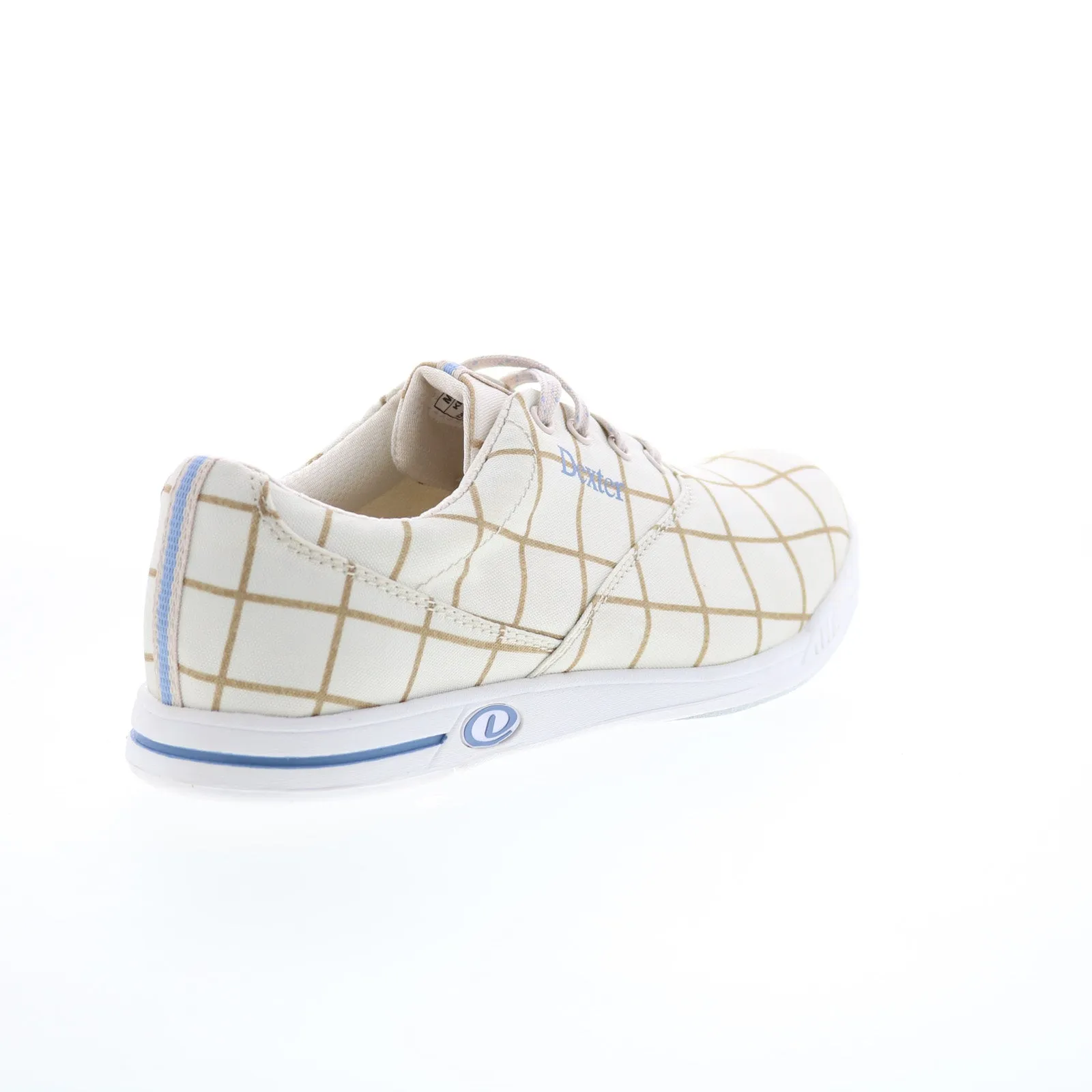 Dexter Kerrie DW0000635 Womens Beige Canvas Lace Up Athletic Bowling Shoes