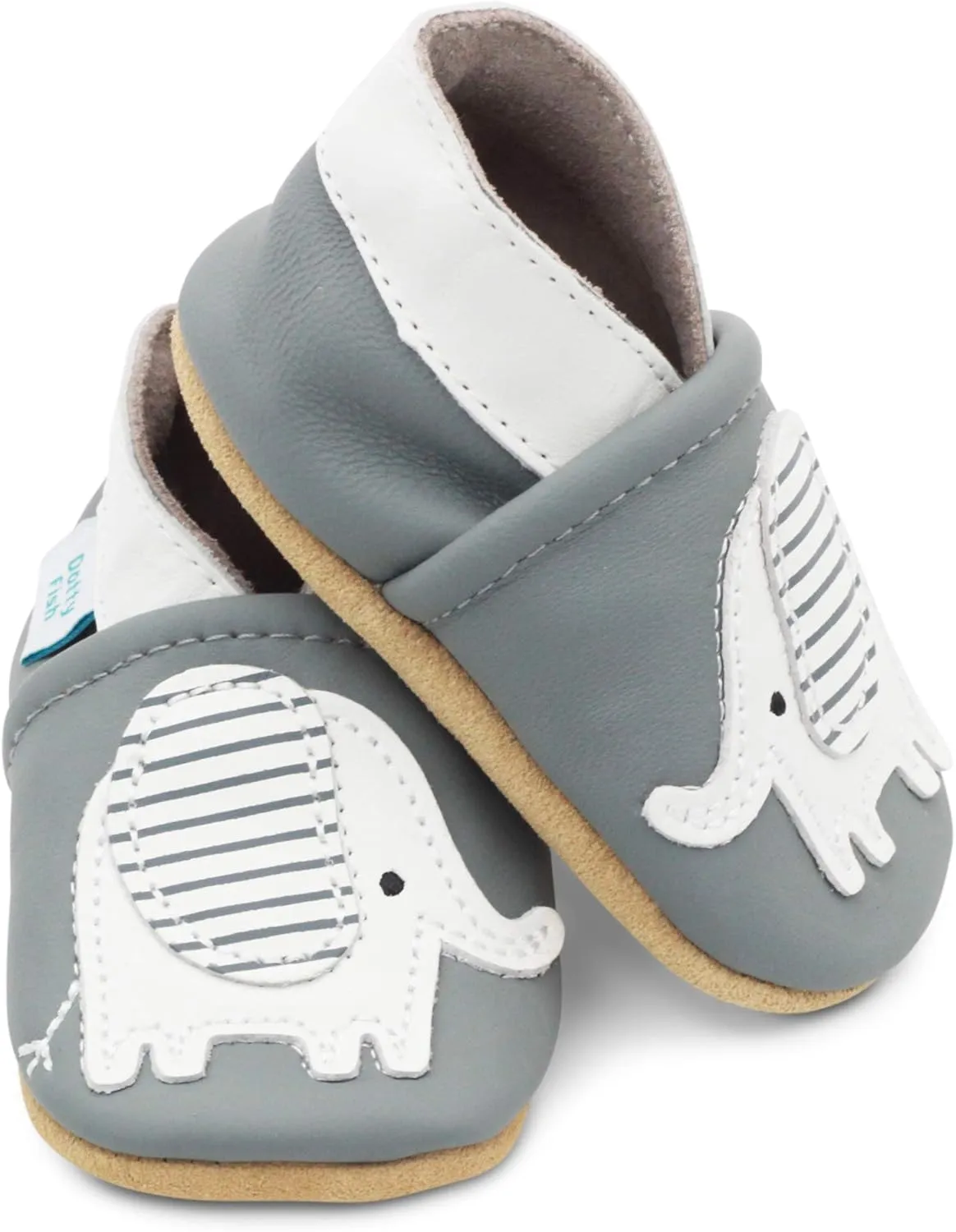 Dotty Fish Girls Infant and Toddler Shoes – Barefoot-Friendly, Non-Slip Suede Sole, Podiatrist Recommended, Breathable Baby-Safe Leather, British Brand – Fits 0–4 Years