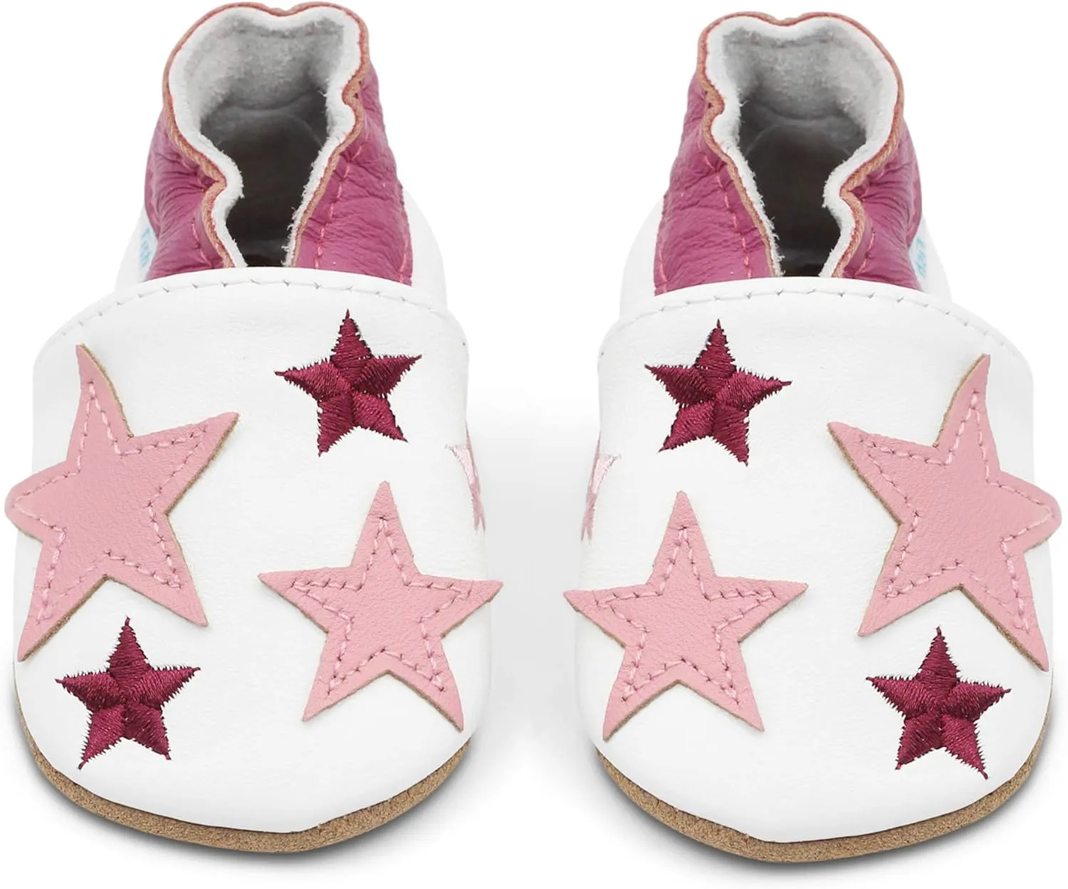 Dotty Fish Girls Infant and Toddler Shoes – Barefoot-Friendly, Non-Slip Suede Sole, Podiatrist Recommended, Breathable Baby-Safe Leather, British Brand – Fits 0–4 Years
