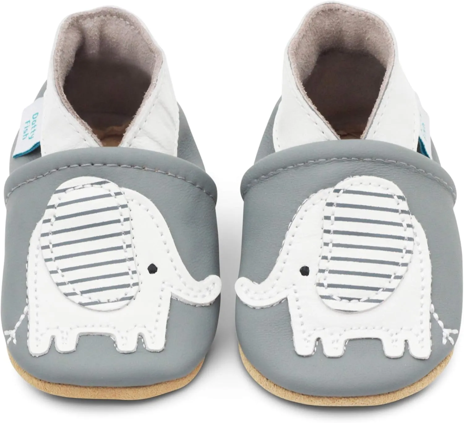 Dotty Fish Girls Infant and Toddler Shoes – Barefoot-Friendly, Non-Slip Suede Sole, Podiatrist Recommended, Breathable Baby-Safe Leather, British Brand – Fits 0–4 Years