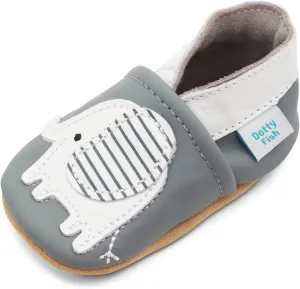 Dotty Fish Girls Infant and Toddler Shoes – Barefoot-Friendly, Non-Slip Suede Sole, Podiatrist Recommended, Breathable Baby-Safe Leather, British Brand – Fits 0–4 Years