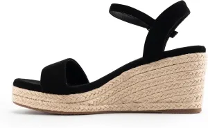 DREAMCIA Espadrilles Wedge Platform Sandals for Women Strappy Ankle Strap Buckle Open Toe Sandals Dressy Shoes Summer