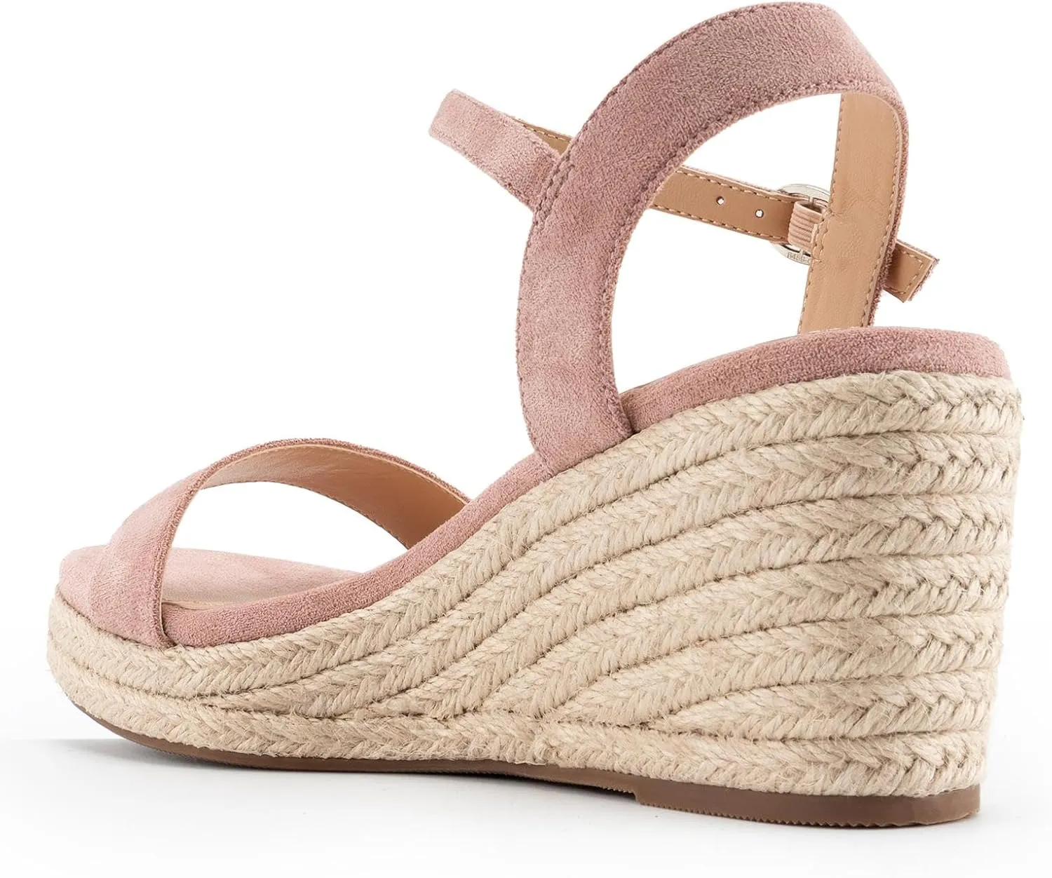 DREAMCIA Espadrilles Wedge Platform Sandals for Women Strappy Ankle Strap Buckle Open Toe Sandals Dressy Shoes Summer