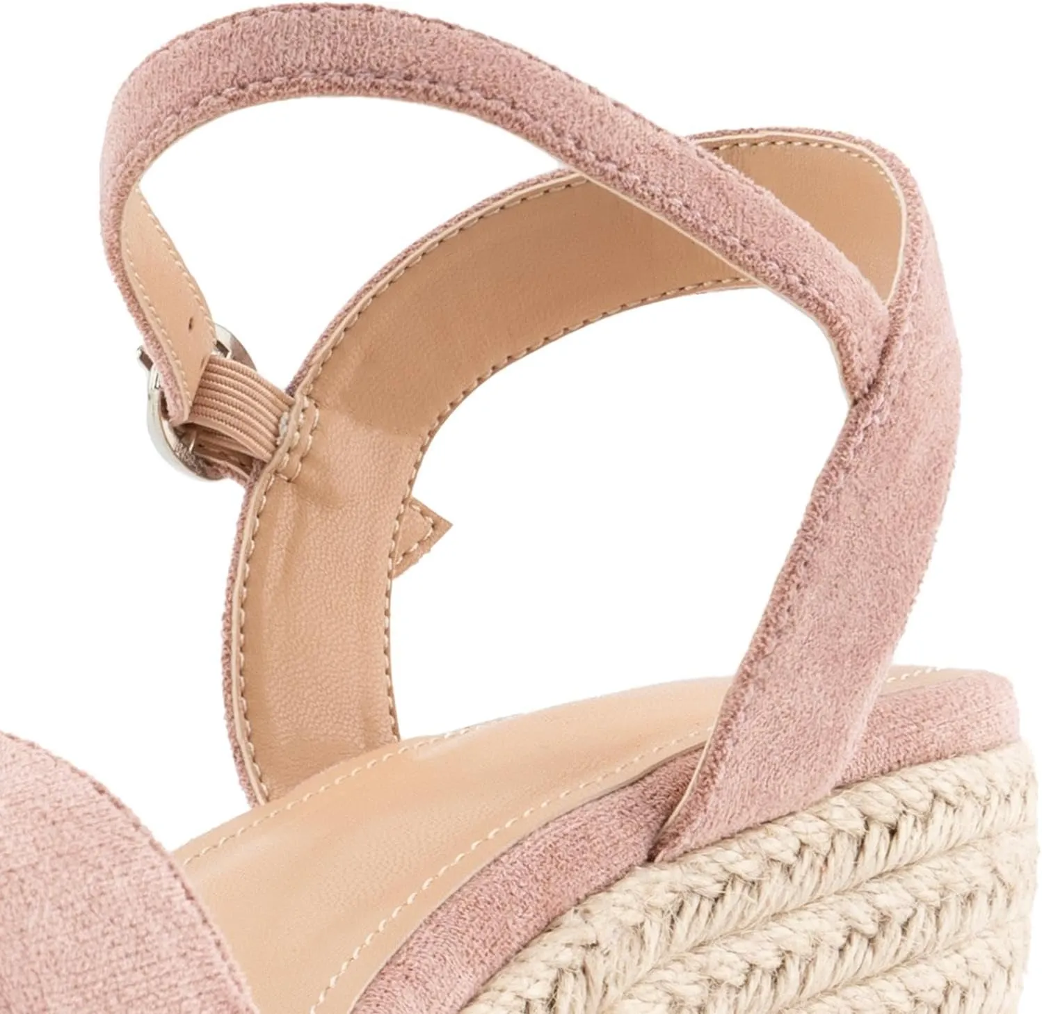 DREAMCIA Espadrilles Wedge Platform Sandals for Women Strappy Ankle Strap Buckle Open Toe Sandals Dressy Shoes Summer