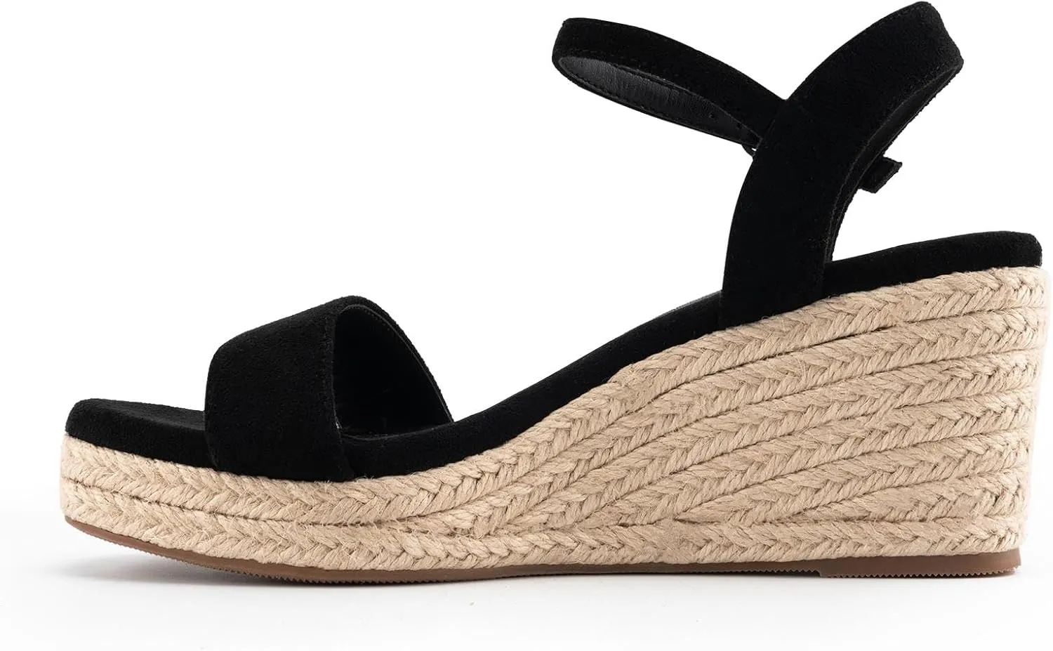 DREAMCIA Espadrilles Wedge Platform Sandals for Women Strappy Ankle Strap Buckle Open Toe Sandals Dressy Shoes Summer