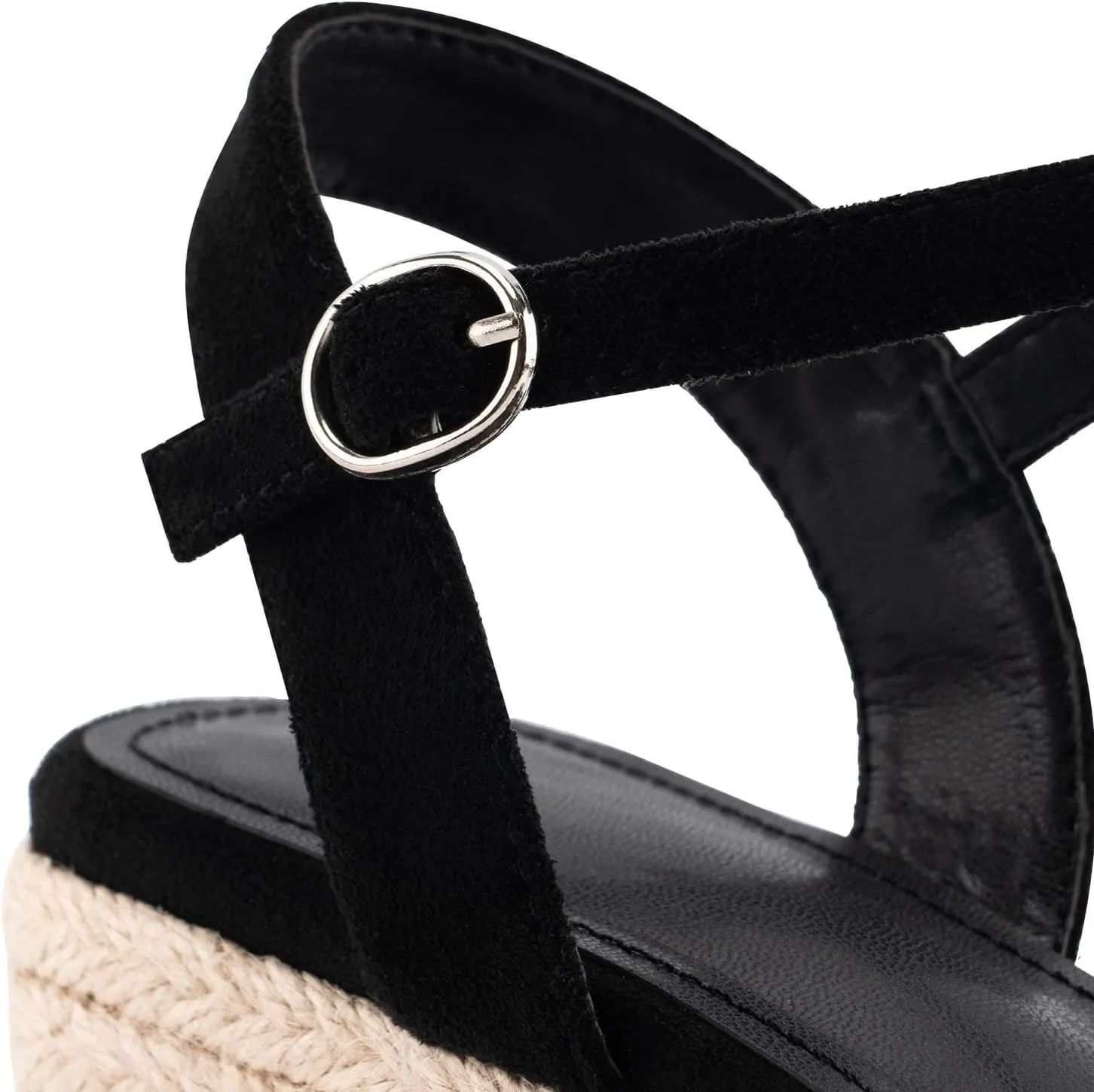 DREAMCIA Espadrilles Wedge Platform Sandals for Women Strappy Ankle Strap Buckle Open Toe Sandals Dressy Shoes Summer