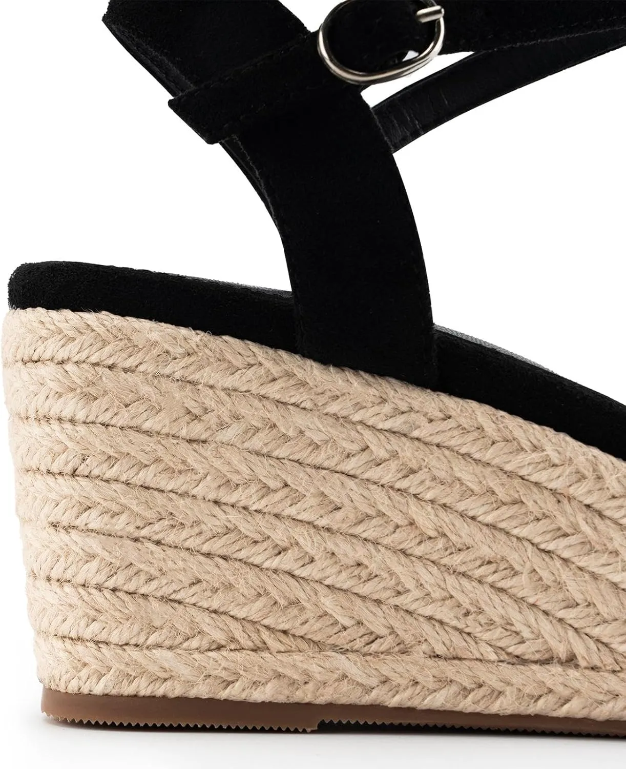 DREAMCIA Espadrilles Wedge Platform Sandals for Women Strappy Ankle Strap Buckle Open Toe Sandals Dressy Shoes Summer