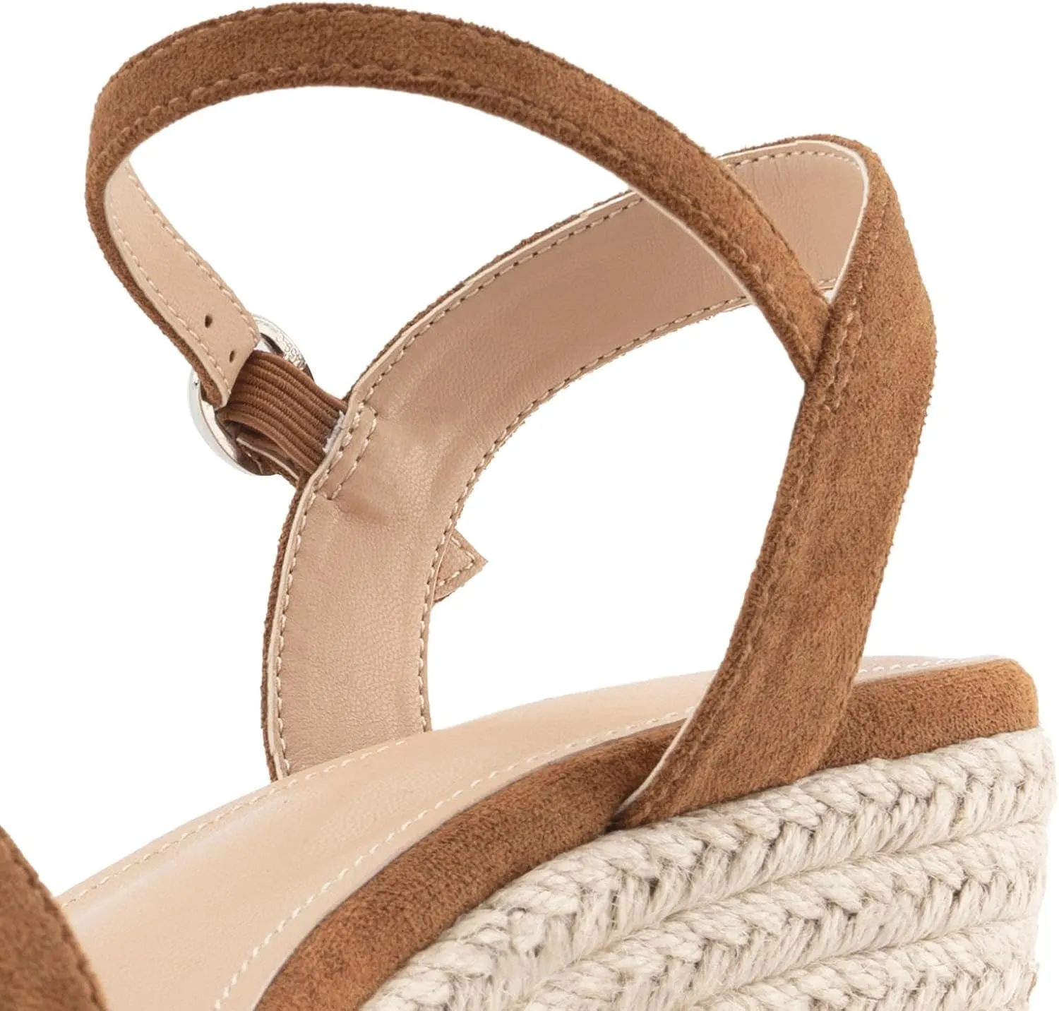 DREAMCIA Espadrilles Wedge Platform Sandals for Women Strappy Ankle Strap Buckle Open Toe Sandals Dressy Shoes Summer