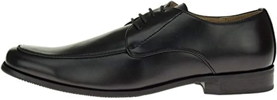 DTI Mens Oxford Dress Shoes Lace-Up Florence Faux Vegan Leather TR693-3 Black