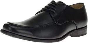 DTI Mens Oxford Dress Shoes Lace-Up Florence Faux Vegan Leather TR693-3 Black