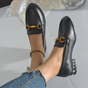 Dynamic | Round Toe Block Heels Loafers