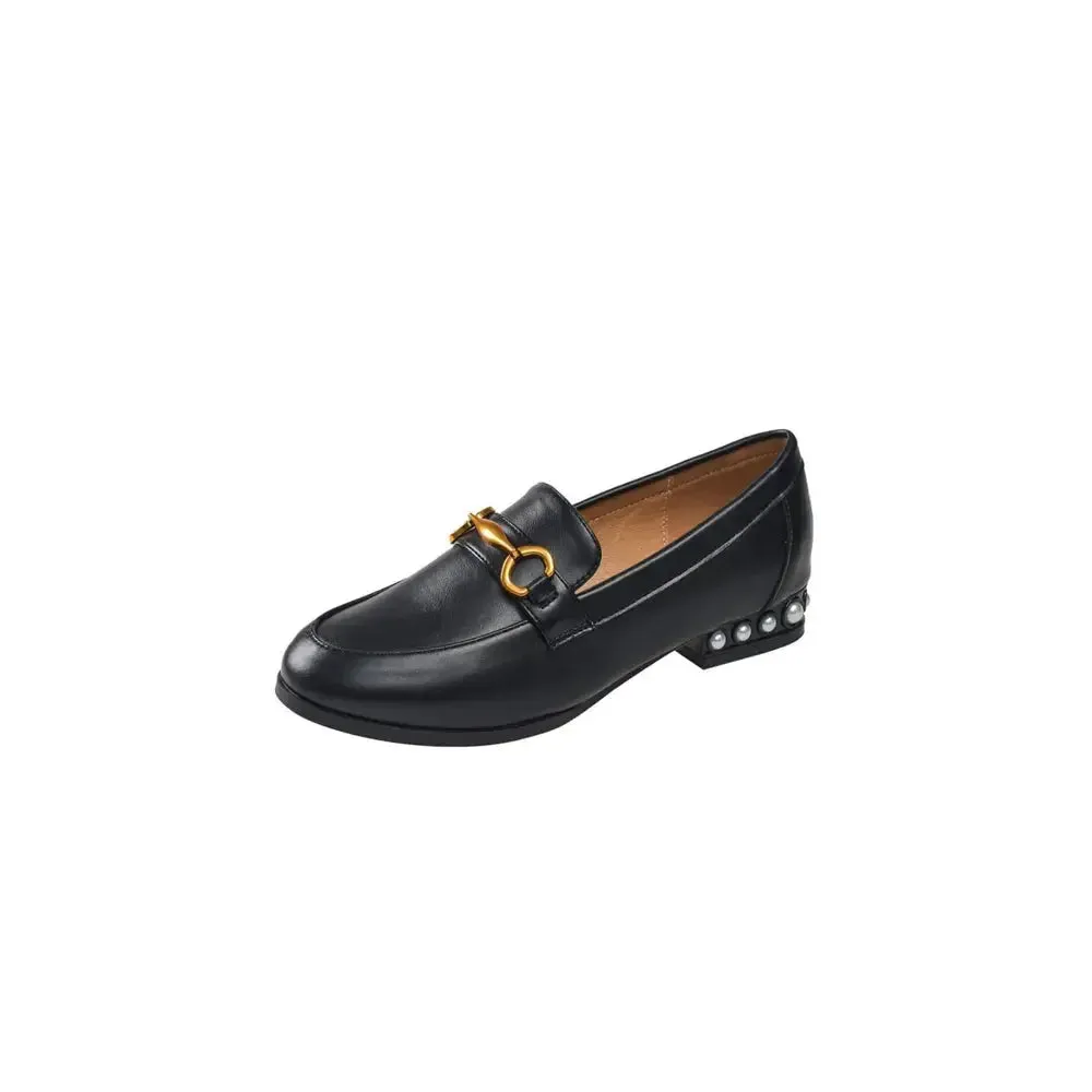 Dynamic | Round Toe Block Heels Loafers