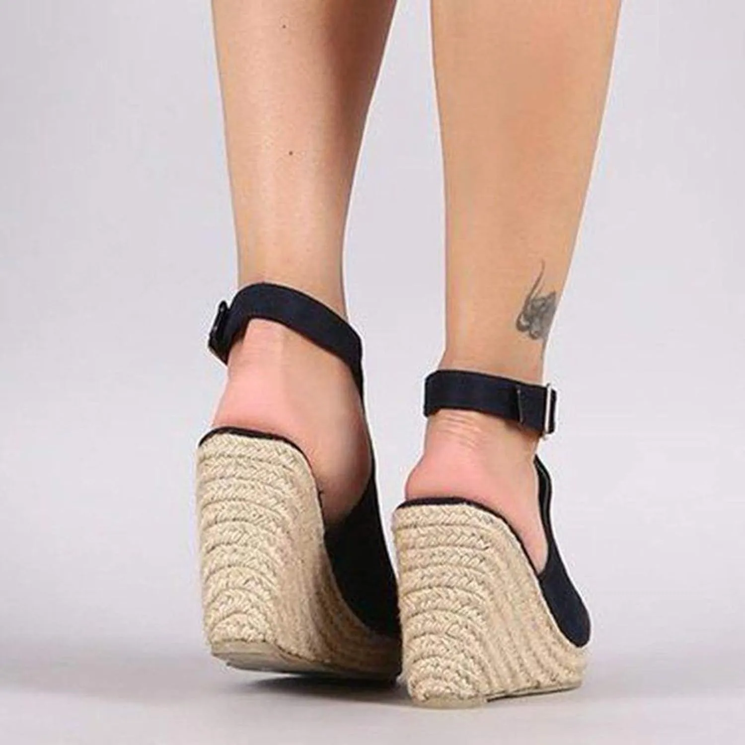 Eduavar Womens Wedge Sandals, Orthopedic Sandals for Women High Wedge Platform Open Toe Sandals with Ankle Strap