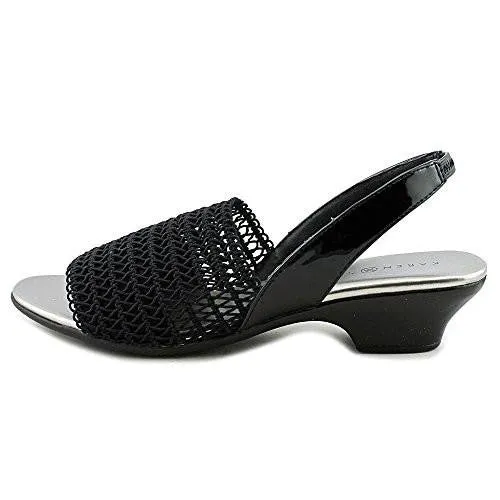 Elmann Open Toe Casual Slingback Sandals Us, Black, Size 8.0