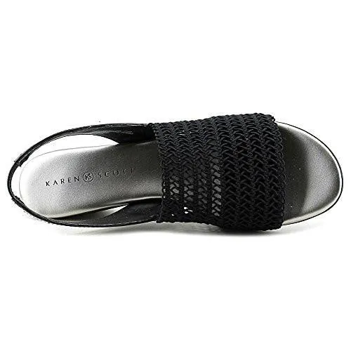 Elmann Open Toe Casual Slingback Sandals Us, Black, Size 8.0