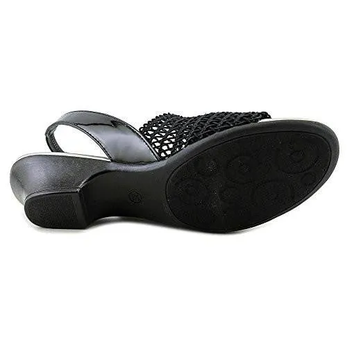 Elmann Open Toe Casual Slingback Sandals Us, Black, Size 8.0
